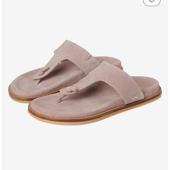 NEW Free People Mika Footbed Sandals Leather in Orchid Ice Suede Size 11 - Picture 1 of 8